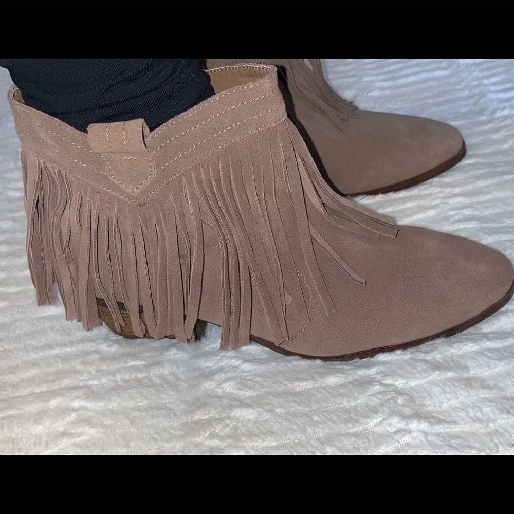 Restricted - Suede Fringe Booties